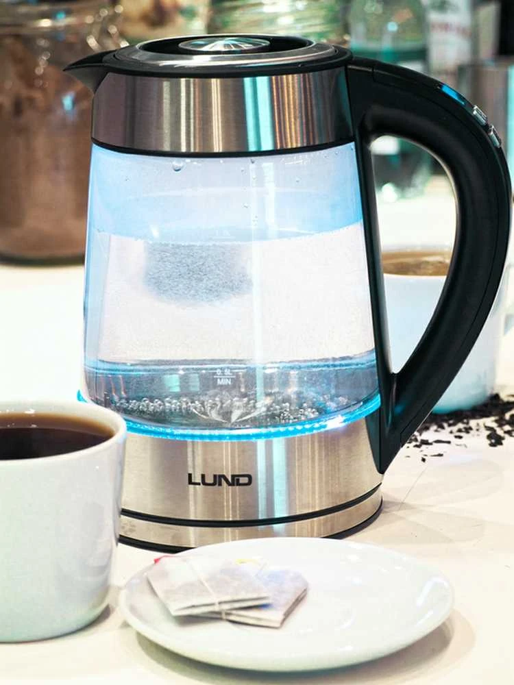 Stiklinis elektrinis virdulys, su LED, temperatūros reguliavimu, 1,7 l virdulys