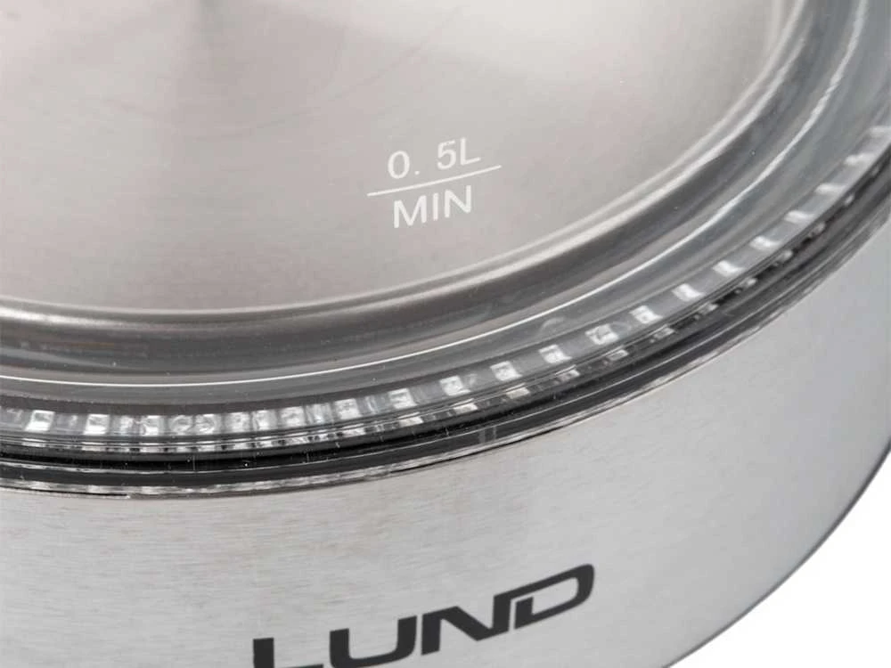 Stiklinis elektrinis virdulys, su LED, temperatūros reguliavimu, 1,7 l virdulys