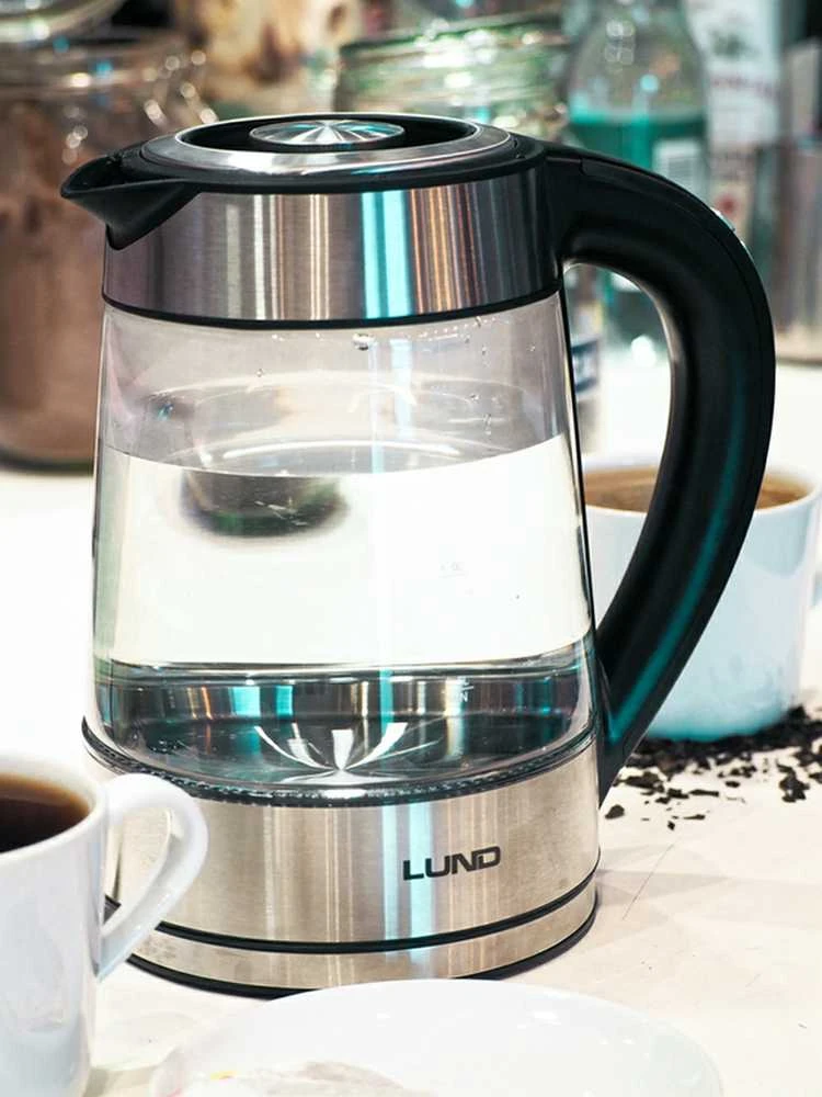 Stiklinis elektrinis virdulys, su LED, temperatūros reguliavimu, 1,7 l virdulys