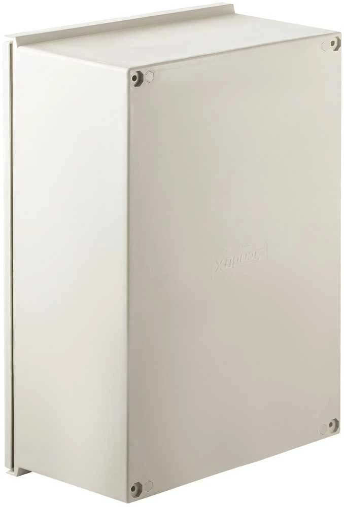 Stiklo pluošto elektros dėžutė lauko darbams, 60x40x23 cm, IP66 vandeniui atspari, hermetiška, su montavimo plokšte, NEMA plieno korpusas, jungiamųjų dėžių, paskirstymo dėžutė