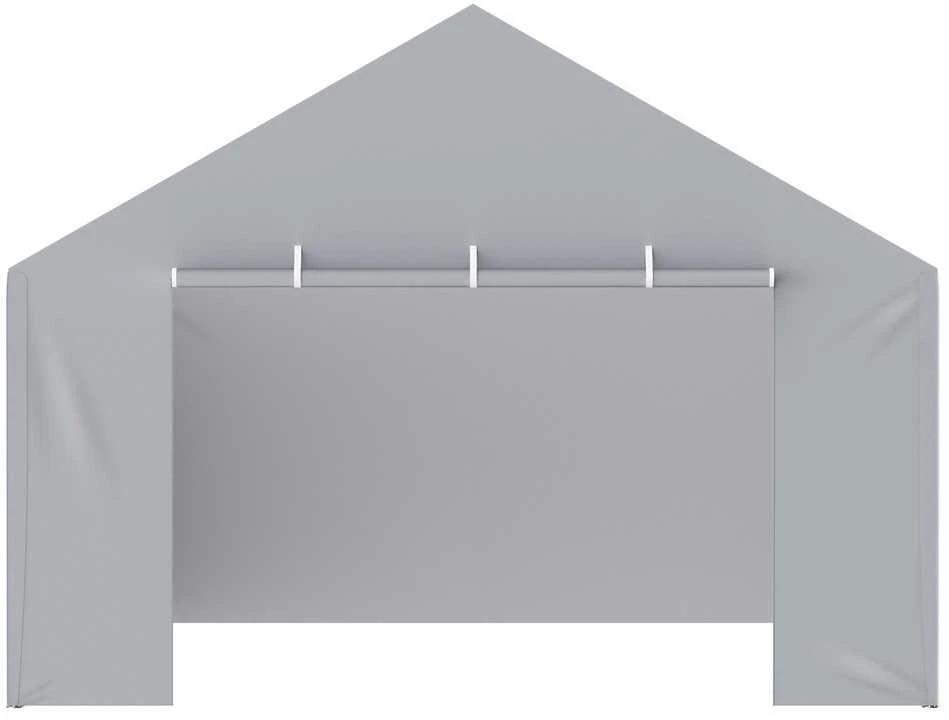 Stoginės uždangalas 3950 x 6000 mm, pakaitinis garažo tentas, atsparus vandeniui, apsaugotas nuo UV spindulių, tvirtas stoginės uždangalas, pilkas garažo tentas