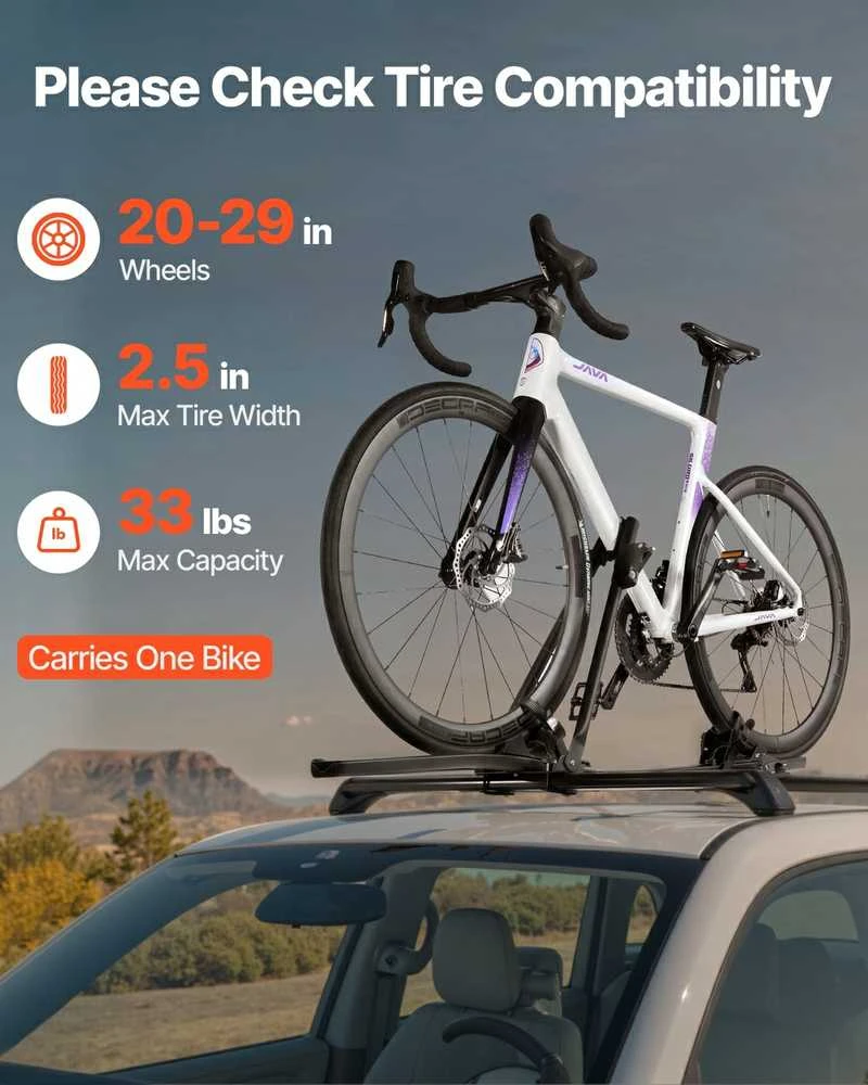 Stogo dviračių laikiklis, tvirtas vertikalus, saugus, universalus automobiliui, dviračio gabenimo platforma, tvirtinimas ant stogo