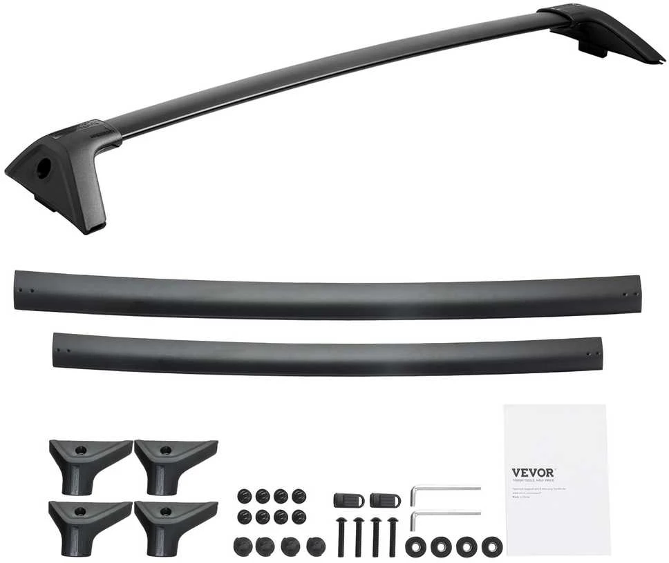 Stogo skersiniai Toyota RAV4 2019-2023 (260 lbs), aliuminiai, antikoroziniai, su užraktais, bagažinės laikikliai, automobilio stogo skersiniai