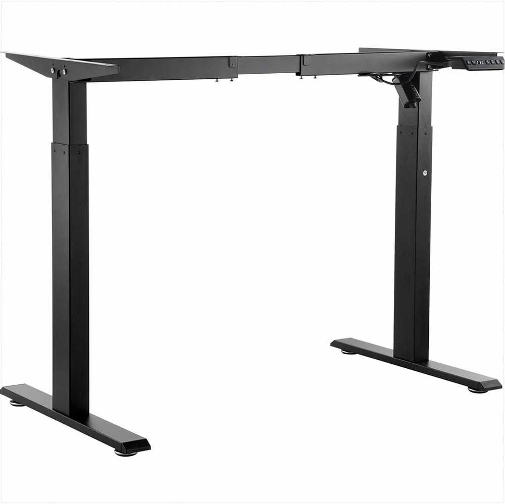 Stovimo stalo rėmas, reguliuojamas aukštis 70-117 cm, ilgis 95-158 cm, elektrinės reguliuojamo aukščio stalo kojos, ergonomiškas darbo stalo pagrindas namams ir biurui, juodas rėmas, pakeliamas mechanizmas