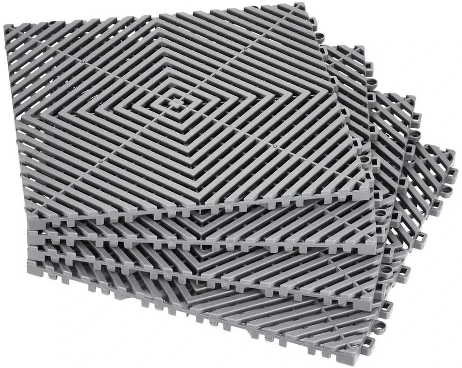 Sujungiami drenažo kilimėliai 30.5x30.5 cm, 55 vnt. PP grindų plytelės, neslystantis kilimėlis į garažą, sodui, virtuvei, drenažo plytelės