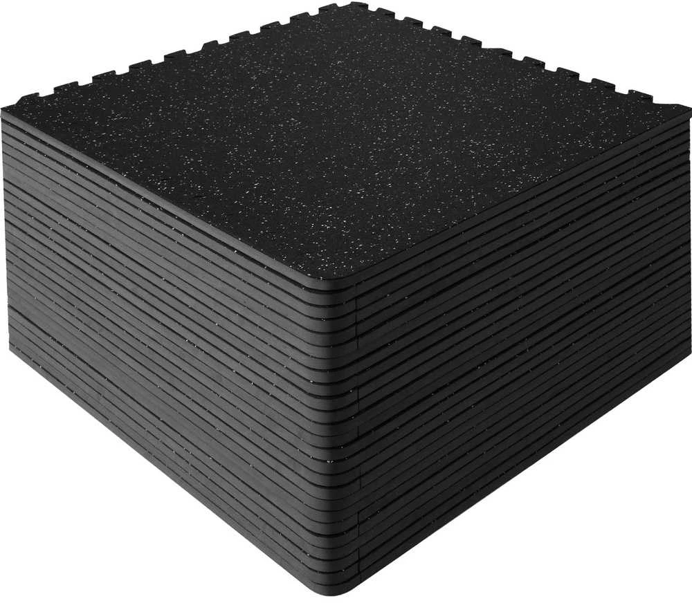 Sujungiamos sporto salės grindų plytelės, 14 mm EVA putplastis ir guma, 9.3 m², neperšlampamos, treniruočių kilimėliai, garažo grindys
