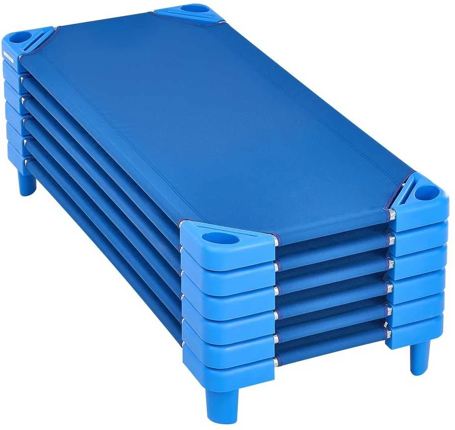VEVOR Sudedamas vaikų lovelis 130 x 57 cm, mėlyna (6 vnt.)