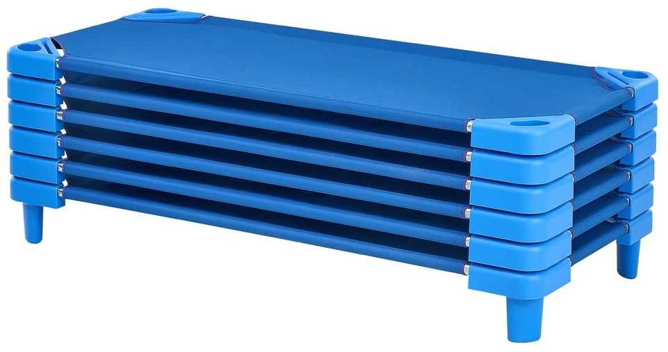 VEVOR Sudedamas vaikų lovelis 130 x 57 cm, mėlyna (6 vnt.)
