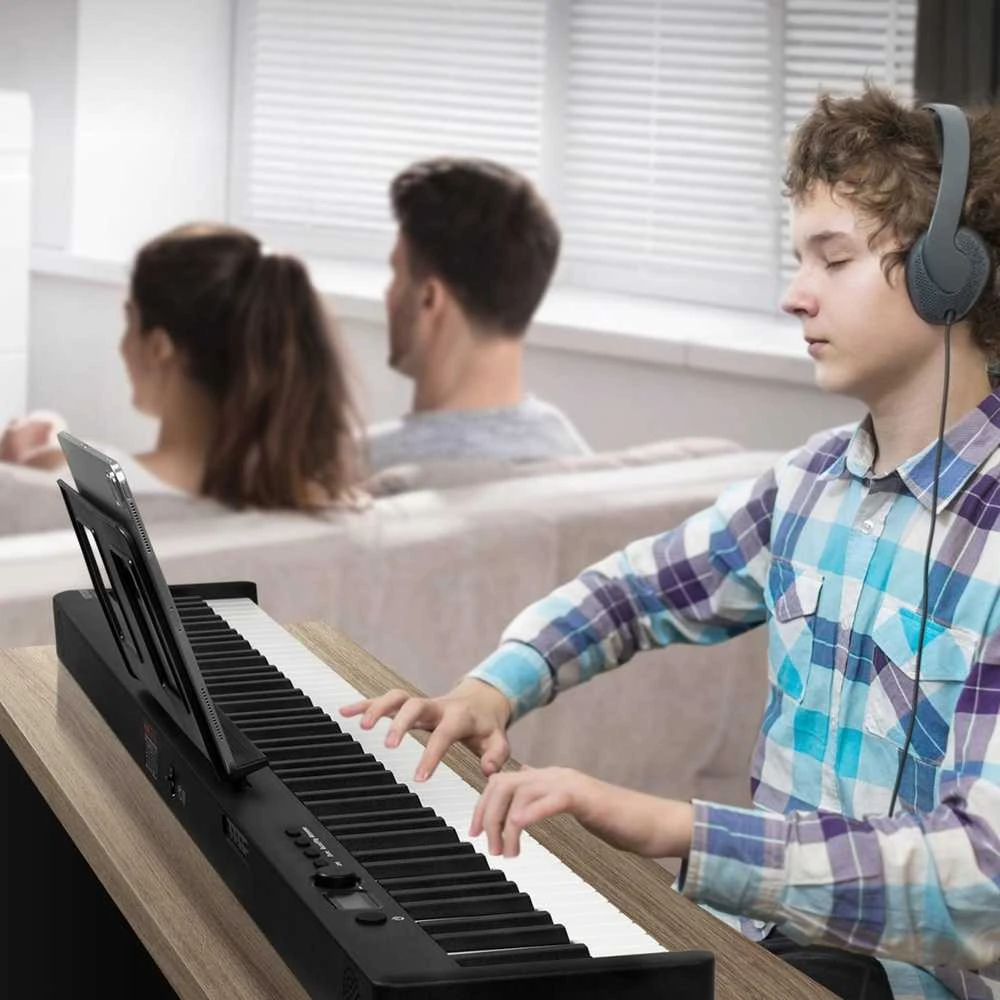 Sulankstoma 88 klavišų pianino klaviatūra su Bluetooth MIDI, nešiojamas skaitmeninis pianinas, elektroninis pianinas, susukamas pianinas