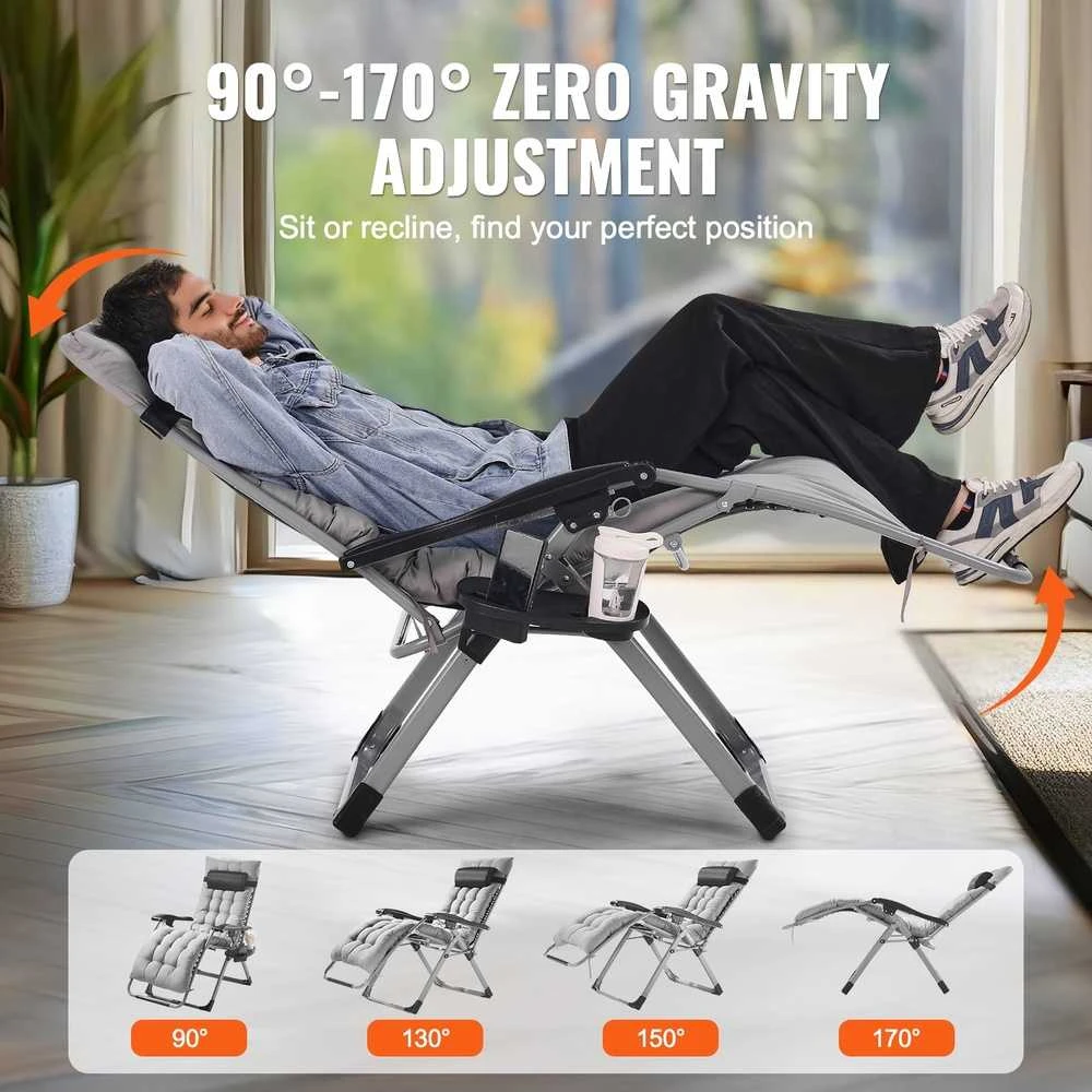 VEVOR 26" lauko ir vidaus gravitatinė kėdė
