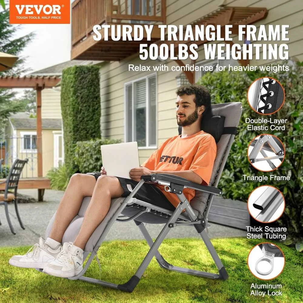 VEVOR 26" lauko ir vidaus gravitatinė kėdė