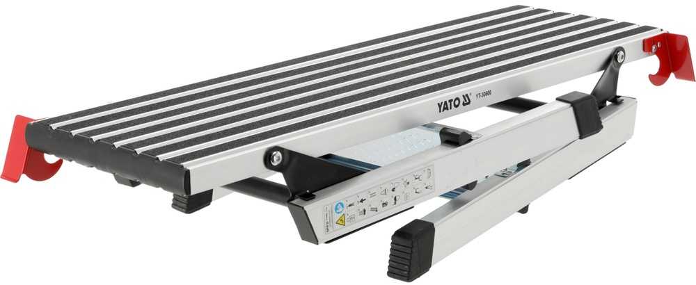 Sulankstomas aliumininis paklotas YT-30600, neslystantis, iki 150 kg, platforma