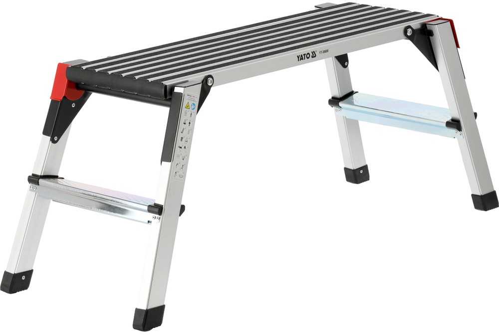 Sulankstomas aliumininis paklotas YT-30600, neslystantis, iki 150 kg, platforma