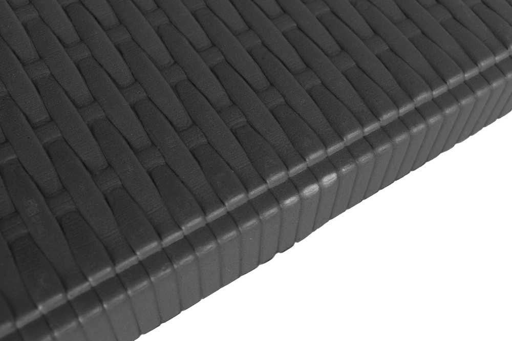 Sulankstomas banketinis stalas-lagaminas, rotango raštas, 180x74x74.5 cm, pilkas, furšetų, renginių stalas