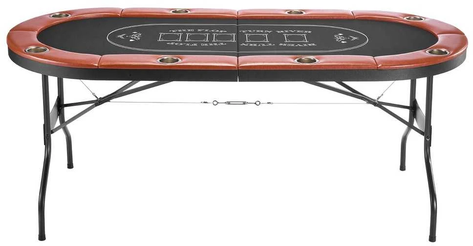 Sulankstomas pokerio stalas 8 žaidėjams, kazino, Texas Holdem, žaidimų stalas, kortoms