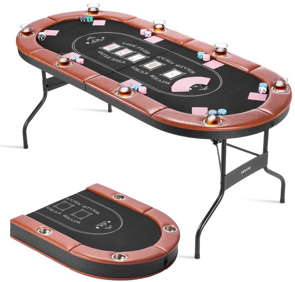 VEVOR Sulankstomas pokerio stalas 8 žaidėjams