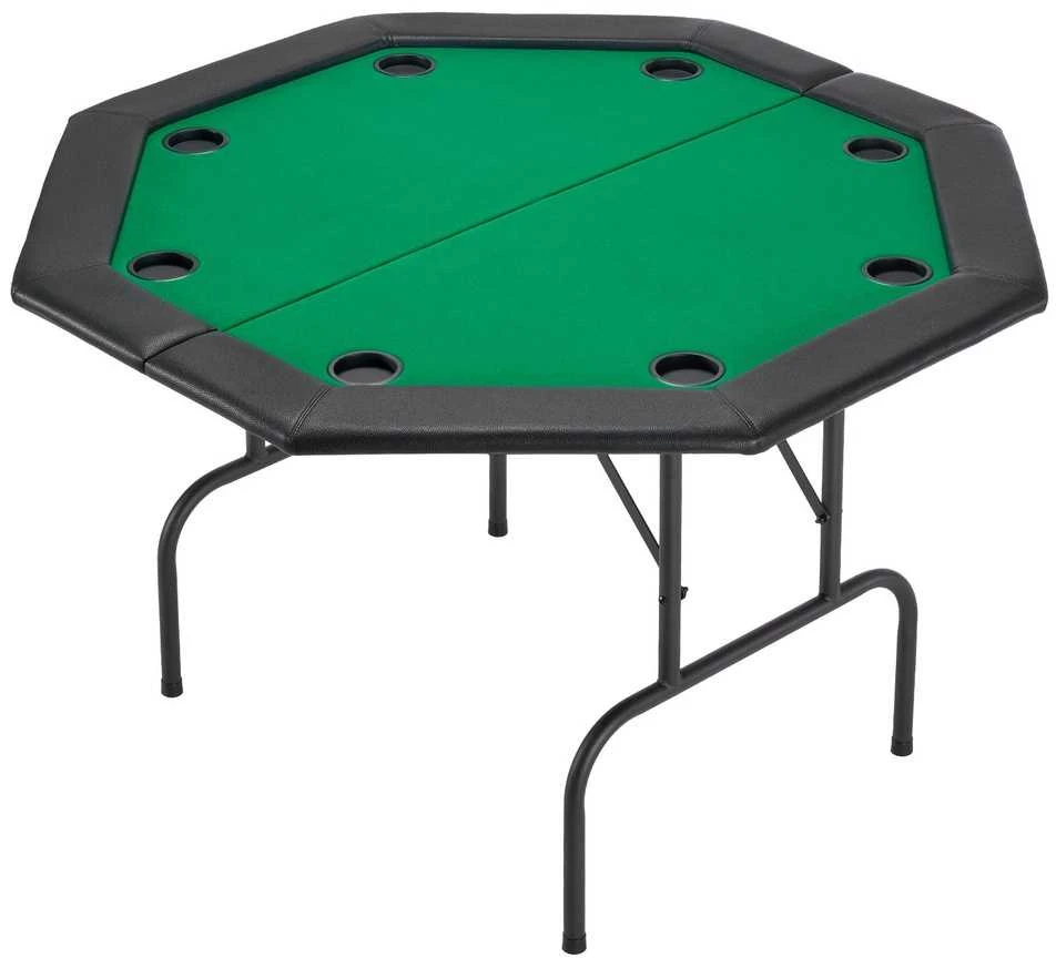 Sulankstomas pokerio stalas 8 žaidėjams, kazino, Texas Holdem, nešiojamas, 1260 mm, kortų žaidimams