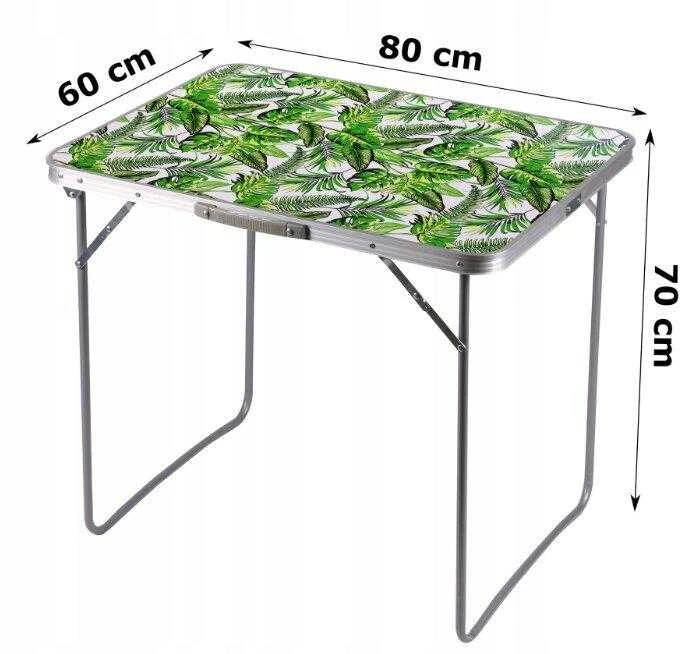 Sulankstomas turistinis stalas Gotel, 60x80x70 cm, žalias
