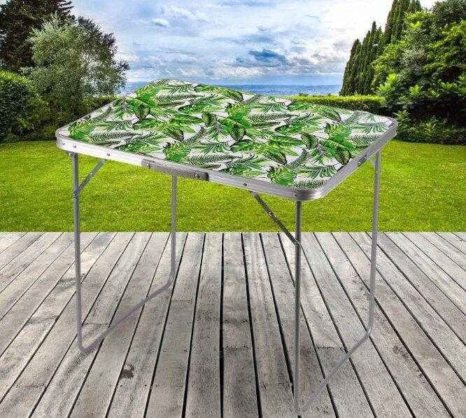 Sulankstomas turistinis stalas Gotel, 60x80x70 cm, žalias