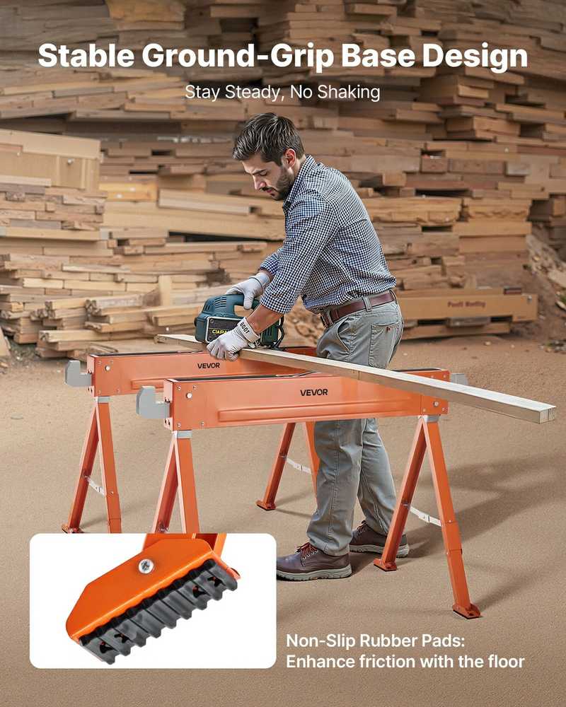 Sulankstomi plieniniai ožiai (2 vnt.), 600 kg, darbastalis, staliukai medienos darbams, DIY projektams