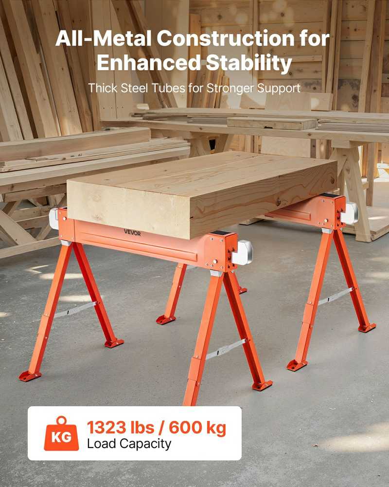Sulankstomi plieniniai ožiai (2 vnt.), 600 kg, darbastalis, staliukai medienos darbams, DIY projektams