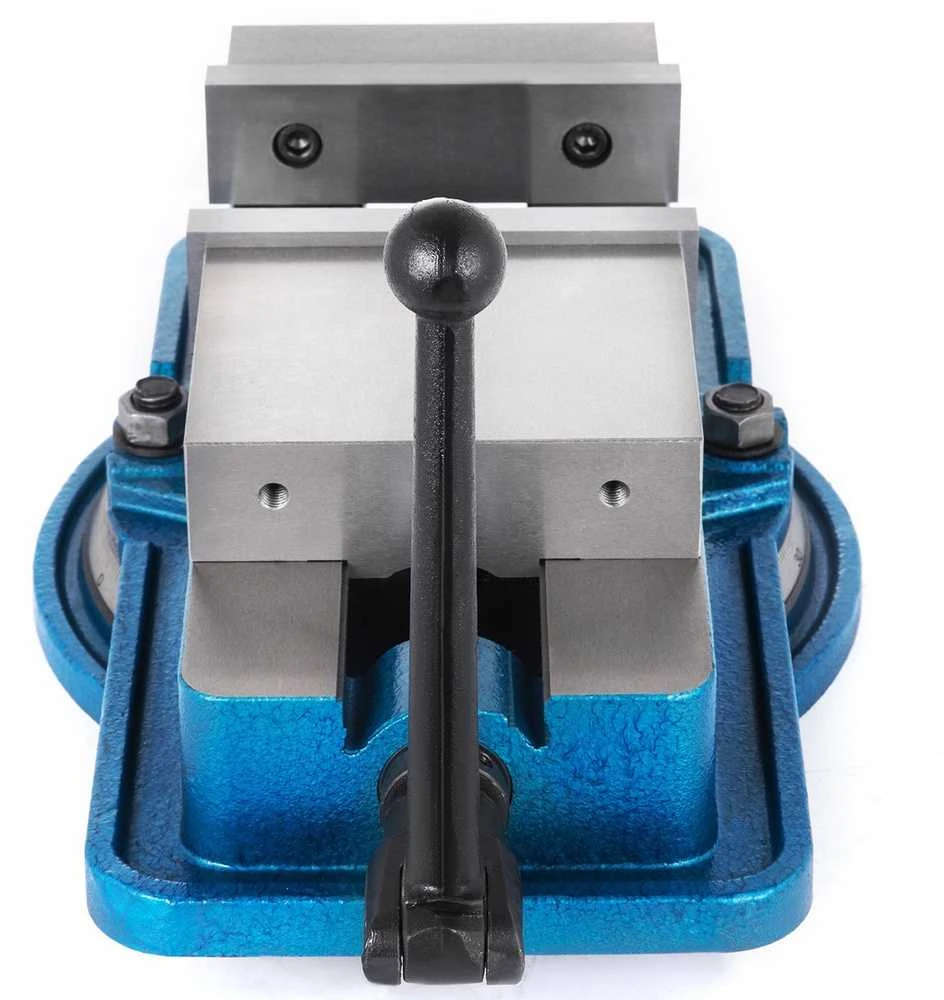 Sunkių apkrovų frezavimo spaustuvas 80mm su 360° pasukamu pagrindu, tikslus CNC spaustuvas, staliaus spaustuvas