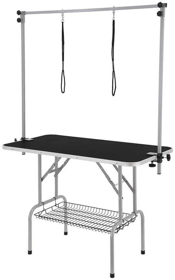 Šunų kirpimo stalas, nerūdijantis plienas, sulankstomas dizainas, 149.7kg talpa