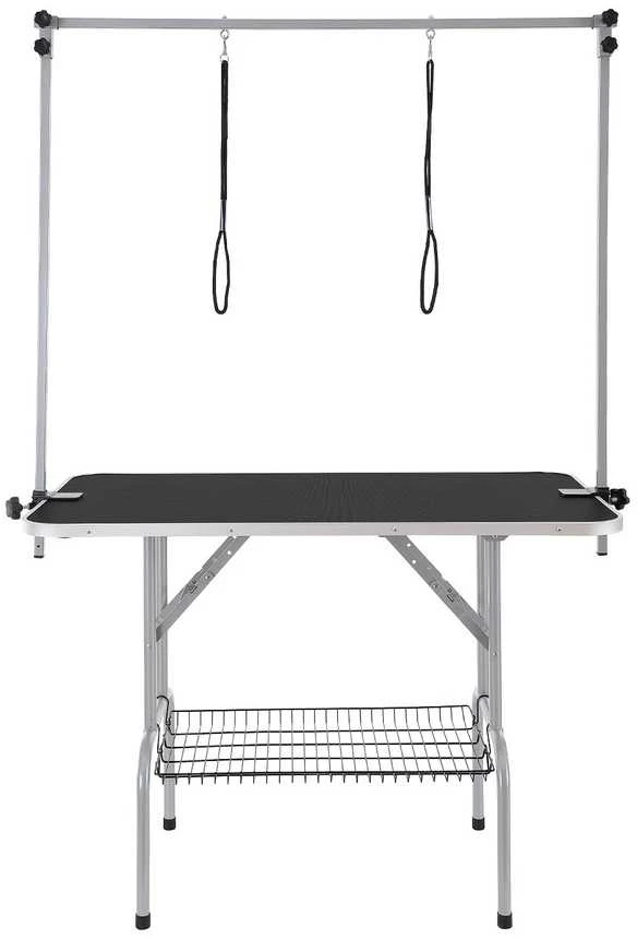 Šunų kirpimo stalas, nerūdijantis plienas, sulankstomas dizainas, 149.7kg talpa