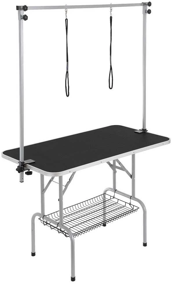 Šunų kirpimo stalas, nerūdijantis plienas, sulankstomas dizainas, 149.7kg talpa