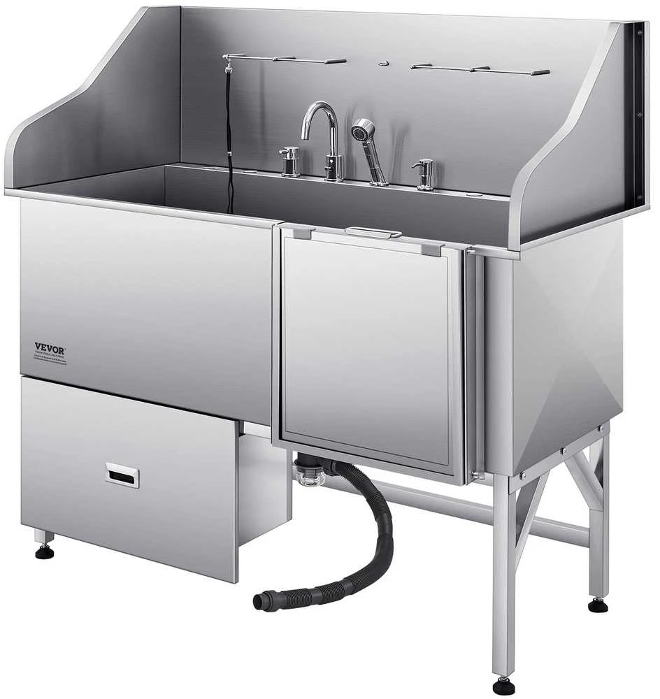 VEVOR Šunų priežiūros vonia su rampa ir filtru