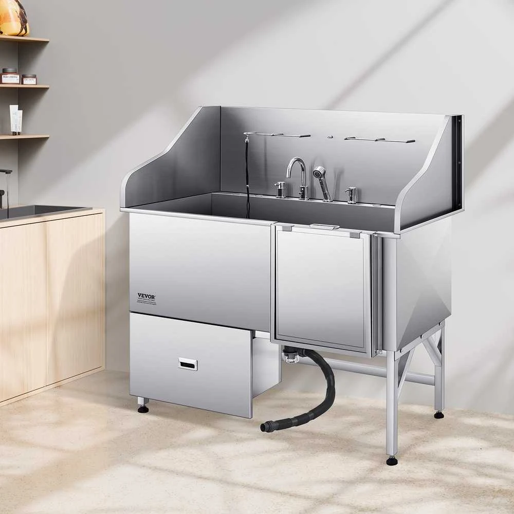 VEVOR Šunų priežiūros vonia su rampa ir filtru