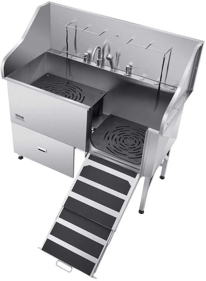 VEVOR Šunų priežiūros vonia su rampa ir filtru