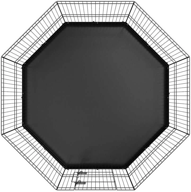 Šunų žaidimų gardas, 8 plokštės, sulankstomas metalinis, 160 cm, su dugnu, maniežas, voljeras, šuniukams, mažiems ir vidutiniams šunims