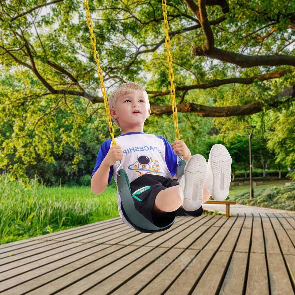Sūpynių sėdynių keitimas lauko sūpynių komplektui, su minkšta lenta, 167,6 cm grandine, sūpynių komplektas kieme, vaikiškos sūpynės, lauko sūpynės