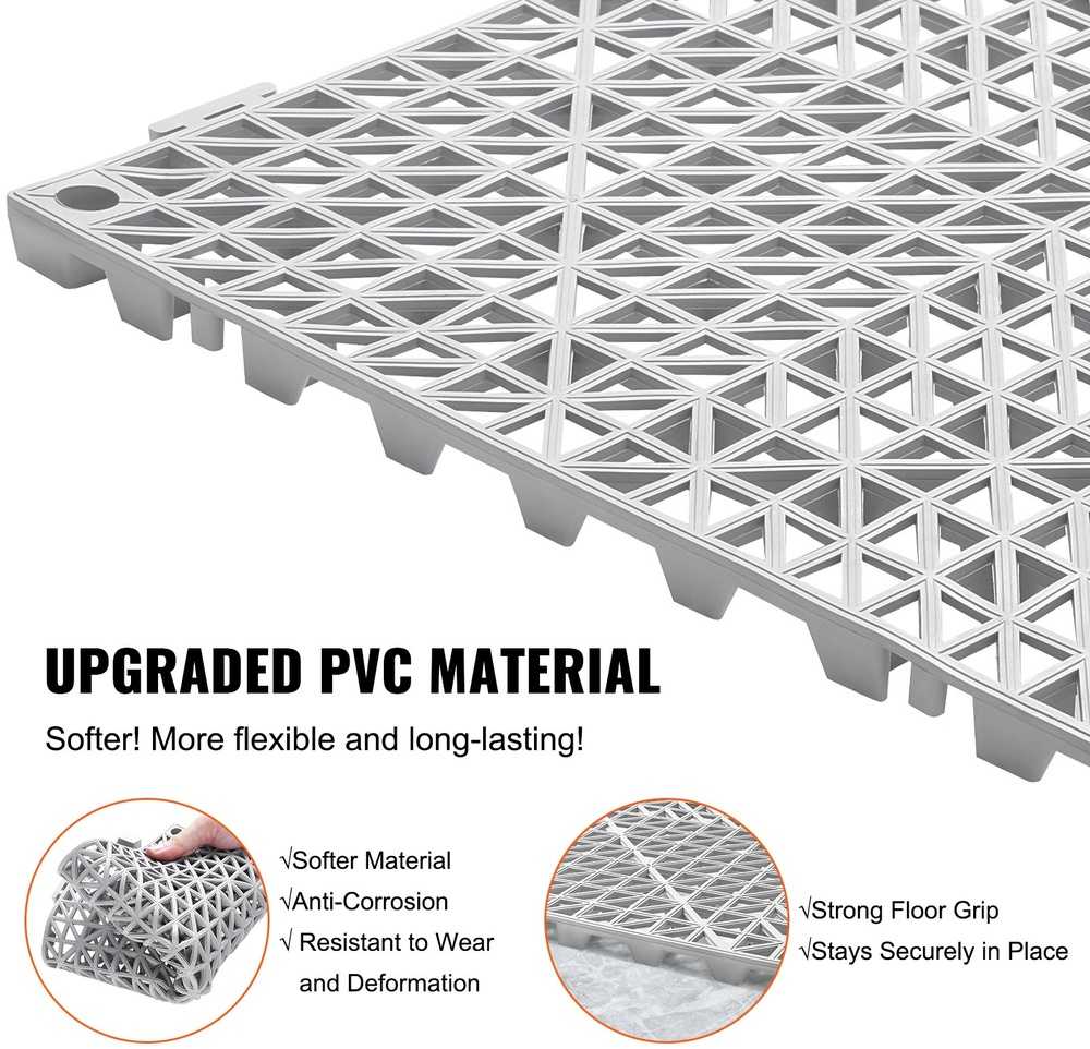 Susikabinamos drenažo plytelės, PVC grindų plytelės, neslystančios, vonios kambarys, virtuvė, baseinas