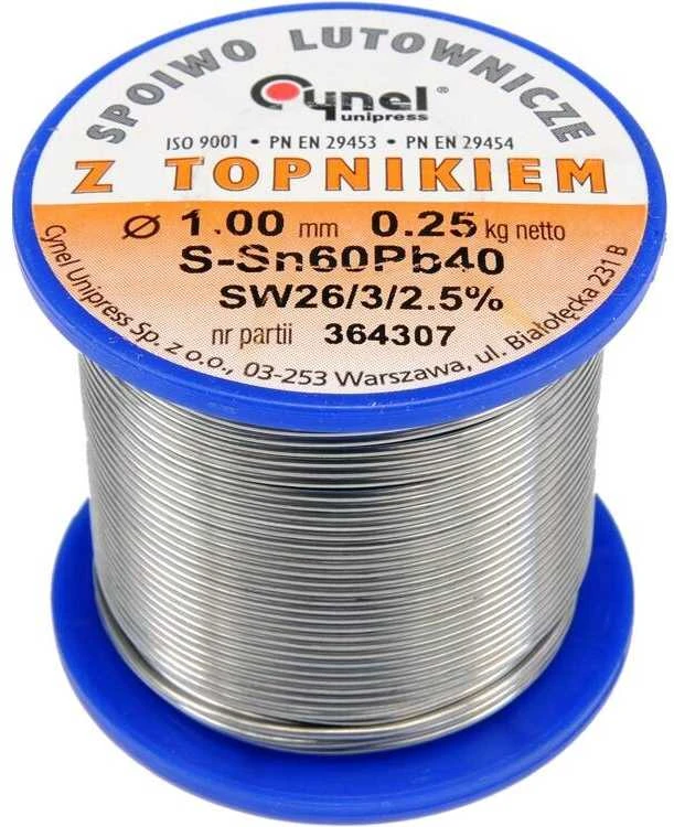 Toya Sa Poland Lydmetalio viela Ø 1,00mm. 250g su fliusu (76811)