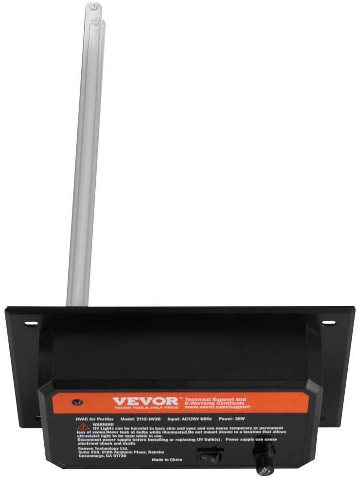 ŠVOK oro valytuvas, skirtas AC sistemoms, 36W UV šviesa, 411 mm lemputė, viso namo oro valytuvas, ortakių oro valytuvas