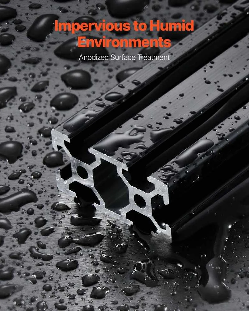T formos griovelio aliuminio profilis, 2040 linijinis bėgis, ekstruzinis aliuminio bėgis CNC, 590 mm aliuminio ekstruzija, juodas aliuminio profilis 3D spausdintuvams