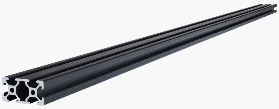 T formos griovelio aliuminio profilis, 2040 linijinis bėgis, ekstruzinis aliuminio bėgis CNC, 590 mm aliuminio ekstruzija, juodas aliuminio profilis 3D spausdintuvams