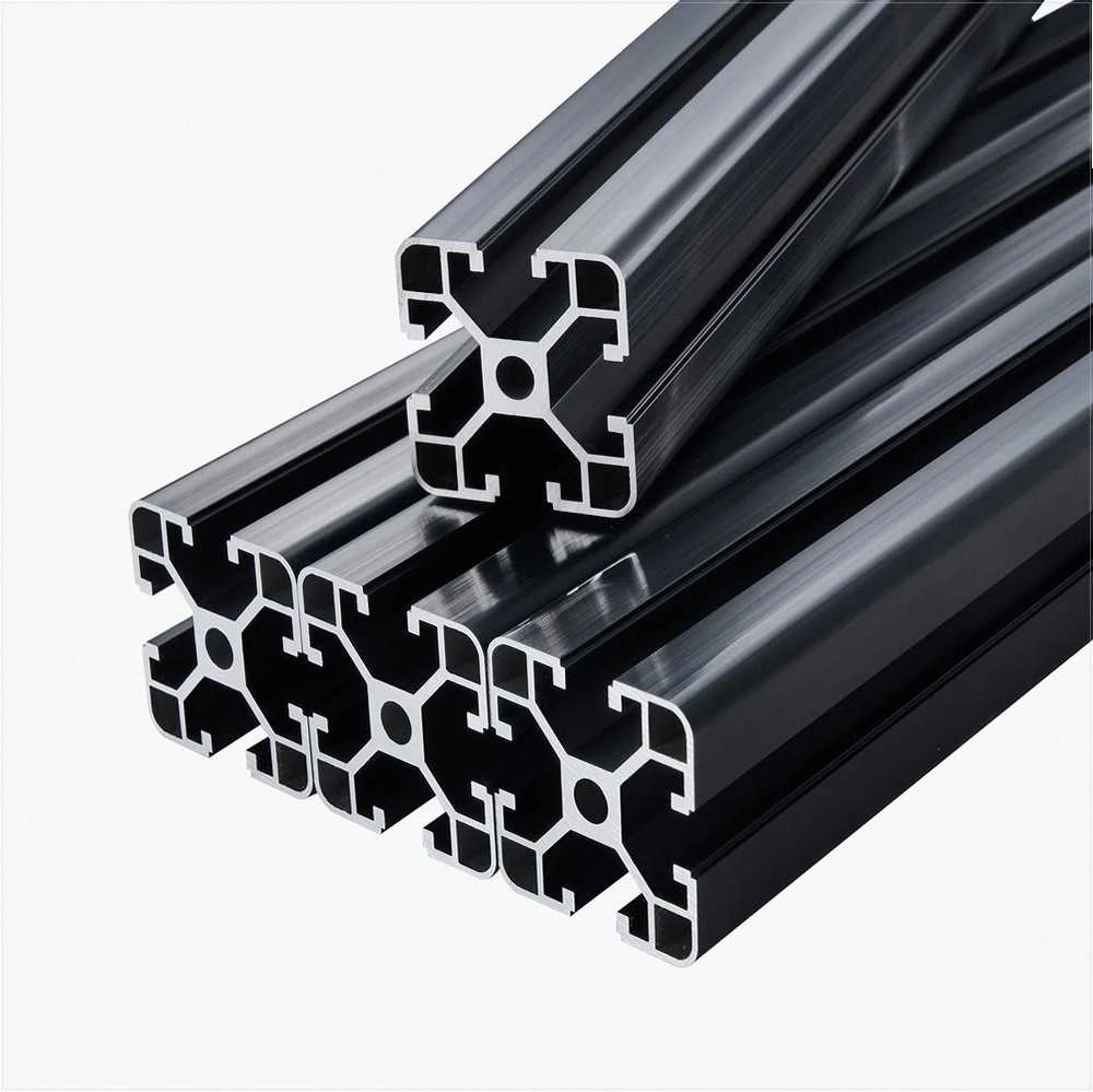 T-slot aliuminio profilis 600 mm linijinis bėgis 3D spausdintuvui CNC staklėms DIY, didelio stiprumo anoduotas profilis, modulinė konstrukcinė sistema, aliuminio konstrukcija