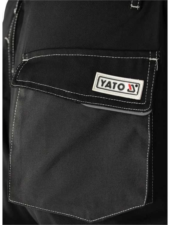 Yato Tamprūs darbo vyriškos kelnės, dydis XL, patvari medžiaga, juodos darbo kelnės