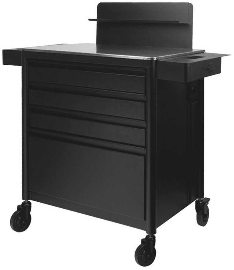 Activeshop Kosmetologinis vežimėlis TATTOO PRO INK 701 Juodas