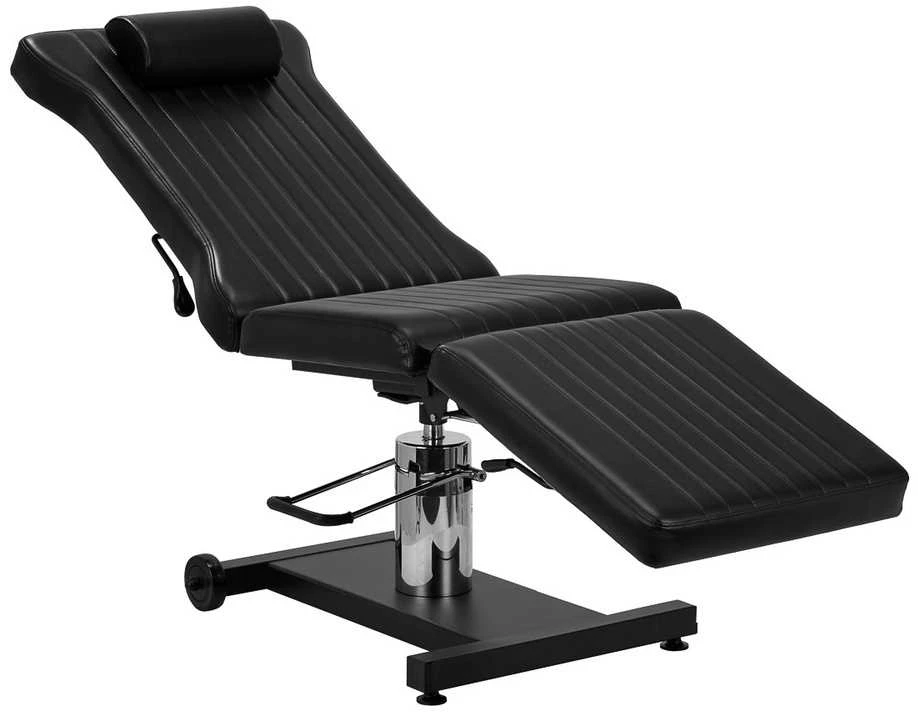 Tatuiruočių kėdė, hidraulinė reguliuojama, juoda sintetinė oda, patogi studijos kėdė, ergonominė tatuiruočių lova
