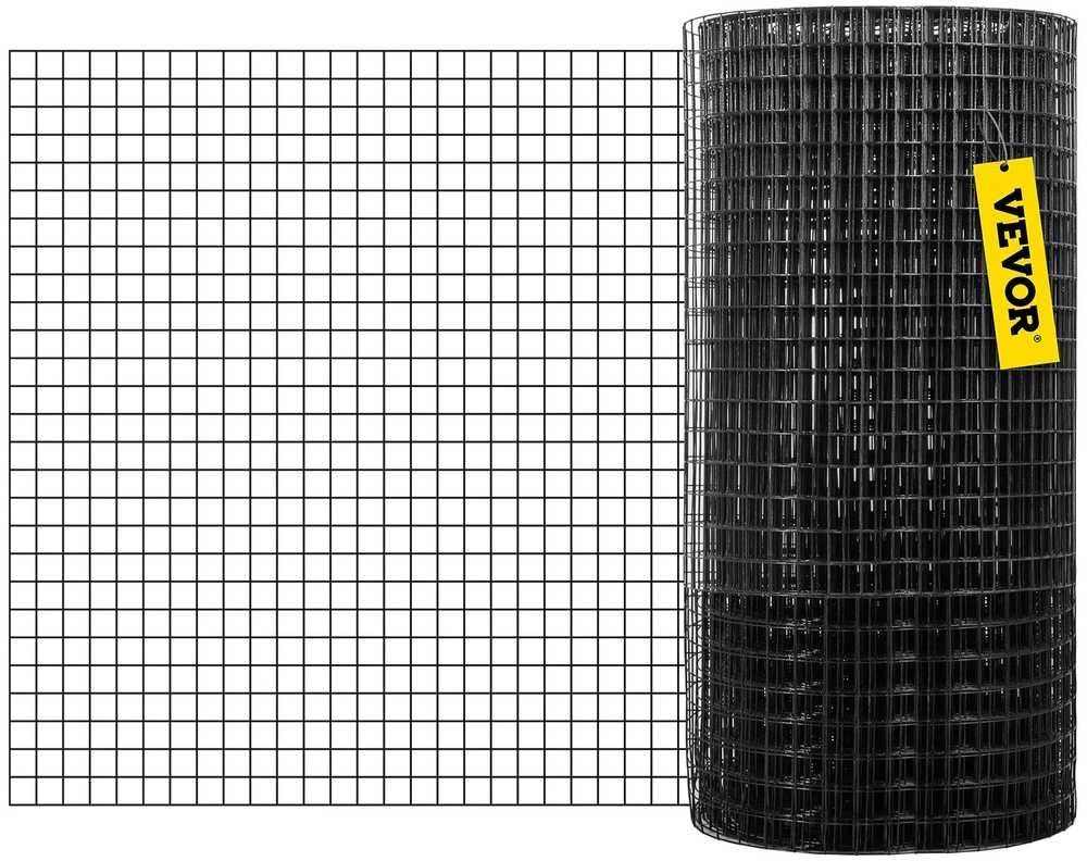 Techninė medžiaga sodo tvoroms ir naminių gyvūnų aptvarams, 91 x 1524 cm, 16 gabarito vielos tinklas, cinkuoto plieno vielos tinklas, vištų viela