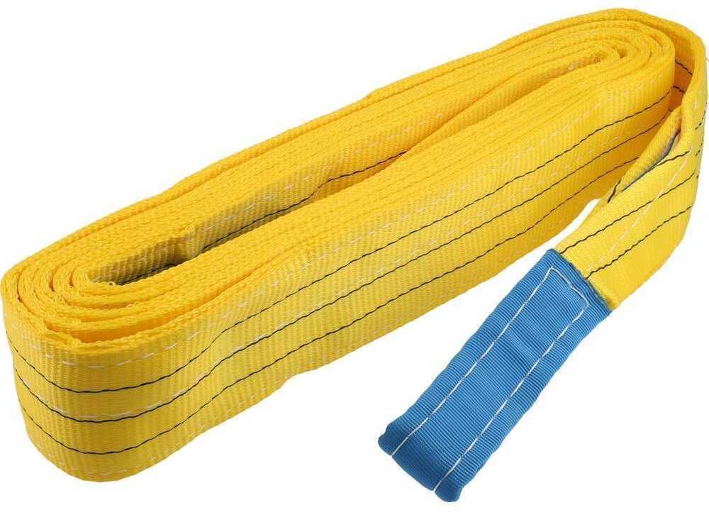 Tekstilinis kėlimo stropas 3T, 6 metrų ilgio, 90 mm pločio, poliesterinis kėlimo stropas, kilpinis kėlimo stropas, pramoninis kėlimo stropas