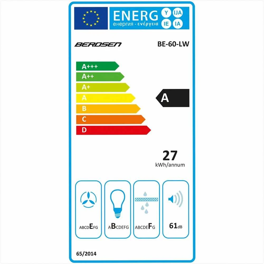 Berdsen Teleskopinis gartraukis, 60 cm pločio, juodas, virtuvinei spintelei, ištraukiamasis ventiliatorius, recirkuliacinis ventiliatorius, energiją taupantis LED