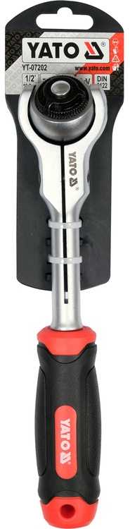 Terkslė su sukamąja galvute, 1/2 colio pavara, 72 dantys, 255 mm ilgio, satino apdailos terkšlė