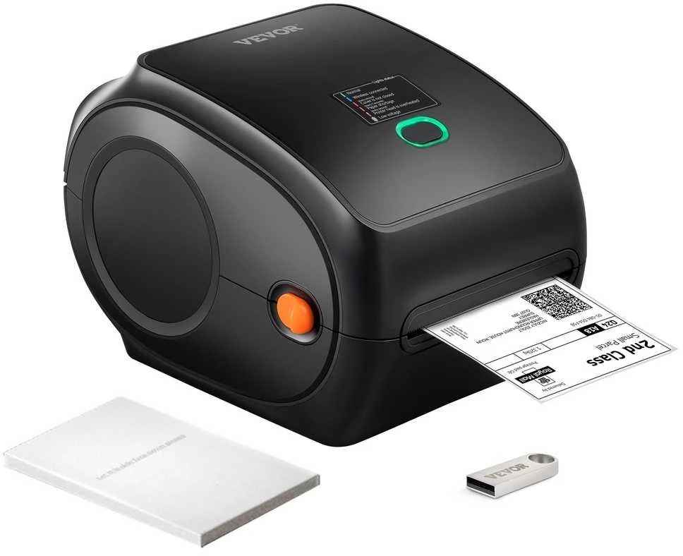 Terminis etikečių spausdintuvas 4x6, su „Bluetooth“ ir USB jungtimi, didele 300 DPI raiška