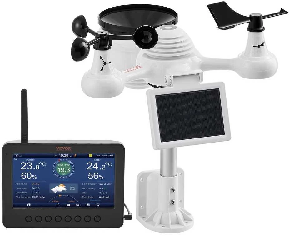 VEVOR Meteorologinė bevielė orų stotelė YT60233 7in1 WiFi