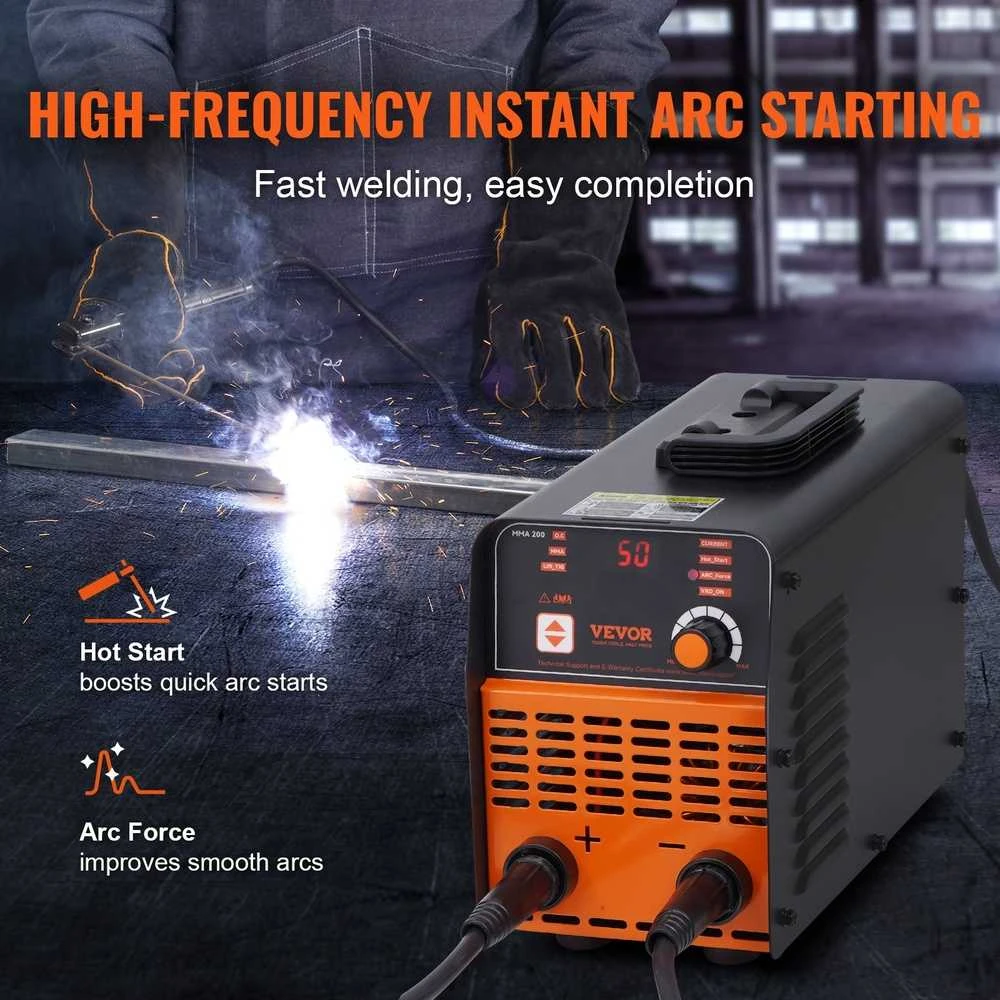 TIG/MMA Suvirinimo Aparatas 220V 200A, 2in1, Hot Start, Elektrodinis, IGBT